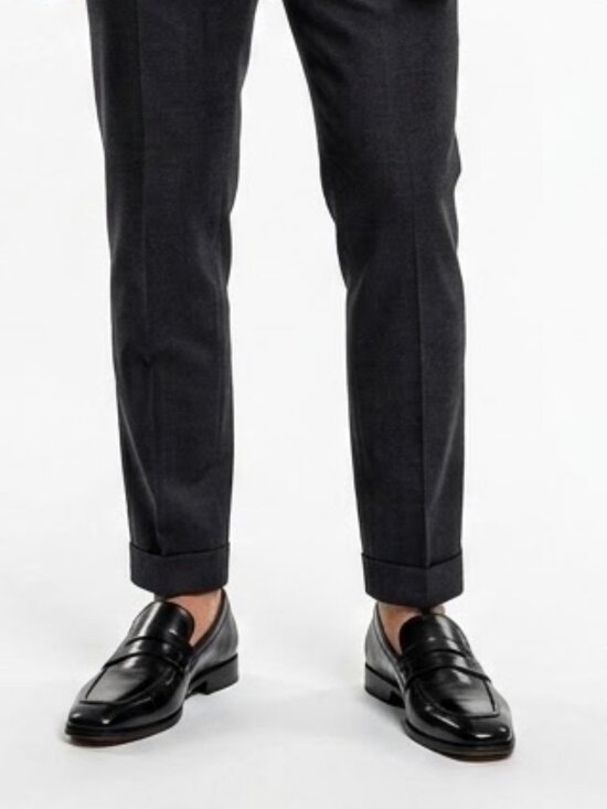Aldo Other - ALDO Dark Academia Square Toe Penny Loafers Black Leather Size 12